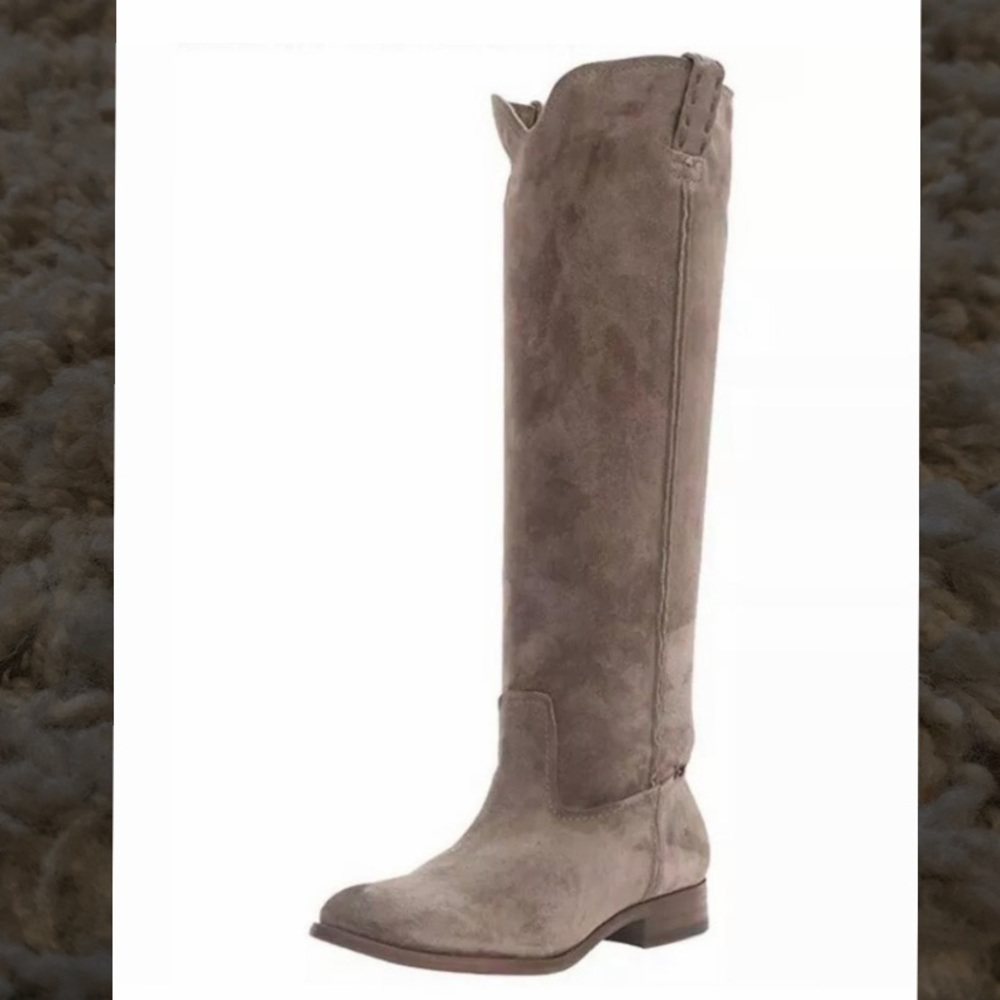 Frye Women’s Cara Tall Elephant Oiled Suede boot